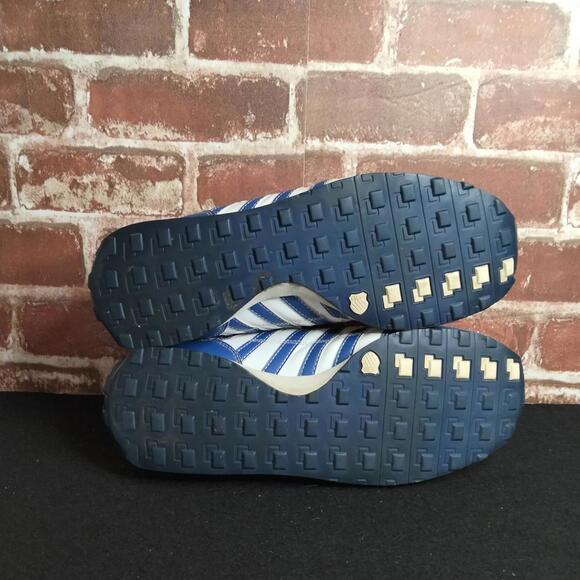 K Swiss Shoes Mens Size 10 Blue White Leather Iconic Sneakers K.Swiss LOW - Picture 5 of 7
